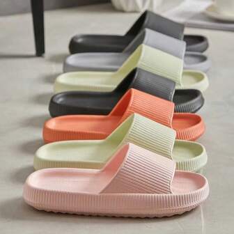 2025 New Fashion Versatile EVA Couples Slippers, Unisex Casual Simple Indoor/Outdoor House Bathroom Slide Sandals, Comfortable Soft Anti-Skid Thick Sole, Lightweight & Convenient, High-End Couples Slippers,