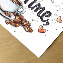 1/2/3pcs "Coffee Time" Vinyl Wall Stickers, Brown Coffee Theme With Coffee Cup & Bean Patterns, Waterproof Self-Adhesive Wallpaper For Kitchen, Coffee Bar, Dining Room, Beverage Bar Decor - Multicolor - View 7