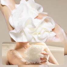 2-en-1 Pochette de savon de bain et boule de douche, Fleur de bain, Éponges de douche moelleuses multicolores, Maintient le savon de barre - Boule de douche exfoliante en maille pour le gel douche et une peau lisse. Décoration de salle de bain à la maison, décoration d'automne, retour à l'école