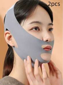 1pc/2pcs V-Shape Face Lifting Strap - Jawline & Cheek Lifting Bandage, V-Line Face Sleep Mask Band, Creative Gift For Women - Multicolor - View 17