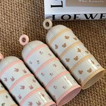 1pc Portable Milk Powder Dispenser Box, Airtight Moisture-Proof Cartoon Baby Food Storage Container - Multicolor - View 4
