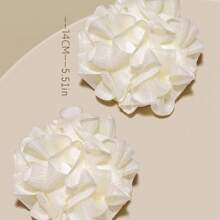 2-en-1 Pochette de savon de bain et boule de douche, Fleur de bain, Éponges de douche moelleuses multicolores, Maintient le savon de barre - Boule de douche exfoliante en maille pour le gel douche et une peau lisse. Décoration de salle de bain à la maison, décoration d'automne, retour à l'école