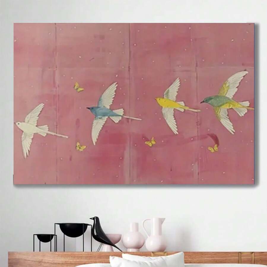 Framed Vibrant Color Block Abstract Canvas Art - Modern Wall Decor For Living Room, Bedroom, Office - Wood Framed, Indoor Use - Perfect Home Gift & Holiday Decoration, 2D, Perfect For Room Decor