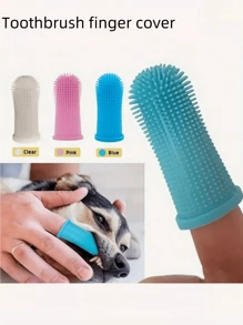 1/3PCS Pet Toothpaste, Pet Teeth, Clean, Stained Teeth, Yellow, Bad Breath, Fresh Breath, Dog Super Soft Pet Finger Toothbrush Silicone Tooth Brush Tool Dog Cat Cleaning