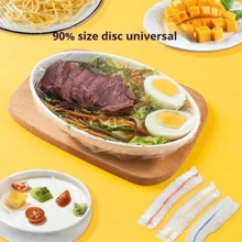 500PCS Colorful Disposable Food Cover Fruit Fresh-Keeping Plastic Bag Transparent Plastic Bag Color Cling Film Value Pack Color Disposable Food Cover Plastic Wrap PE Fresh-Keeping Film Bag Storage Kitchen, For Outdoor, Camping