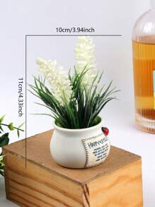 1 件汽车装饰人造薰衣草盆景、装饰品、礼品、家居装饰、万圣节装饰、装饰品、厨房装饰、情人节、生日毕业礼物 - 彩色 - 查看 7