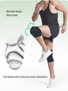 1 对 AOLIKES 运动泡沫护膝，防撞垫，适用于排球、街舞、滑雪等运动的膝盖保护，健身房配件膝盖支撑