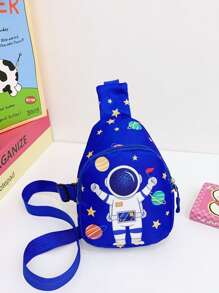 1pc Chest Bag, New Chest Bag, Lightweight Cute Cartoon Coin Purse, Astronaut Spaceman Casual Chest Bag, Suitable For Teenagers, Shopping And Travel Daily Use. - Multicolor - View 11