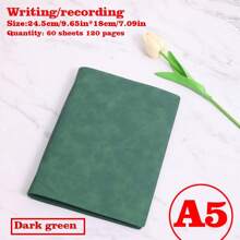 1/2/3 Libros, Cuaderno con tapa blanda desmontable, 60 hojas 120 páginas, estilo minimalista; Material suave, encuadernación espiral para reemplazo fácil, papel amigable con los ojos para escritura a doble cara, adecuado para oficina/escuela/vida diaria/cuaderno/bloc de dibujo, disponible en dos tipos de páginas, rayadas y en blanco.