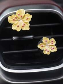 2pcs Beautiful Peach Blossom Car Air Conditioning Vent Decoration