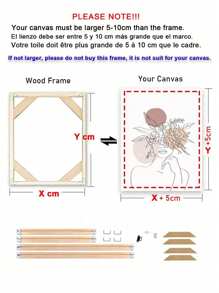 SURELIFE 1 Set Wood Canvas Stretcher Frame DIY Bars Kit For Gallery Wrap Oil Painting Mounting Stretcher Strips Oil Painting Wall Art Decor 12X16 16X20 16x24in 20x40in