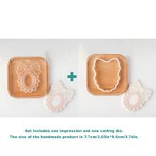 1 套复古图案饼干压制和切割模具饼干切刀压花模具饼干压模印章纸杯蛋糕装饰 DIY 生日派对婚礼回礼品新娘送礼会礼物甜点工具烘焙用品 - 彩色 - 查看 15