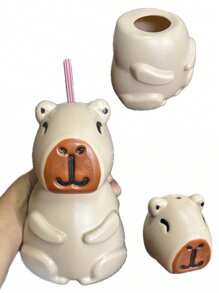 vaso Dulcero En Forma Capibara Carpincho 1000ml - CAFE - Ver 1