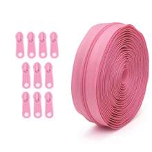 1 套 = 4.5 米拉链 + 10 个塑料拉链头，彩色尼龙 #3 拉链，带 10 个匹配的塑料拉链头，1 套/5 套，适用于服装、纺织品、箱包 - 多種顏色 - 查看 30