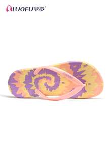 LUOFU Women's Flip Flops, Fashion Holiday Beach Sandals, Non-Slip , Toe-Strap With Colorful Dopamine Design, Fashionable Ladies' Summer Waterproof & Anti-Slip EVA Slippers - Pink - View 2