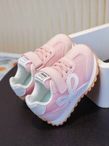 女童休闲运动鞋，2025 年春季新品，儿童软底防滑品牌 - 粉色 - 查看 3