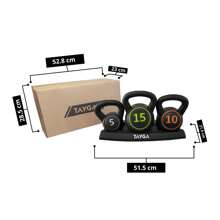 Tayga Set de Pesas Rusas 5LB, 10LB Y 15LB - Negro - Ver 6