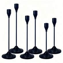 Elegant Cast Iron Candle Holder, Single Stem Metal Desktop Decor, Suitable For Candlelight Dinner, Christmas, Halloween, Anniversary, Wedding, Home And Hotel Decor, Birthday Gift (Candles Not Included) Gifts Graduation