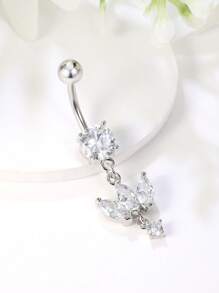 Leocuci Belly Button Rings Dangling 14G Stainless Steel Belly Button Ring For Women Body Piercing Jewelry Navel Rings