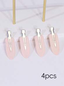 4pcs Metal Shards Transparent Hair Clip. No Trace Hair Clip. The Golden Fragments Are Random. Suitable For Wearing In Any Scenario, Hair Accessories, Head Accessories - Multicolor - View 30