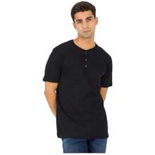 Tiffosi Men's Short Sleeve Blouse With Buttons T-Shirt In Black ✅ Delivery 24/72h To Spain (Peninsula) - Black - View 1