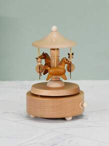 1 Stück rechteckige Basis rotierende Karussell Musikbox, muss Schalter drücken und Mechanismus der Basis drehen