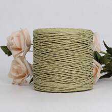 拉菲草线草纱 DIY 手工钩针编织帽子手提包靠垫篮子拉菲草绳材料配件 - 多色 - 查看 7