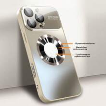 Magnetic Phone Case With Oversized Transparent Window & Logo Cutout Compatible With IPhone 11/12/13/14/15/16 Pro Max - Black - View 7