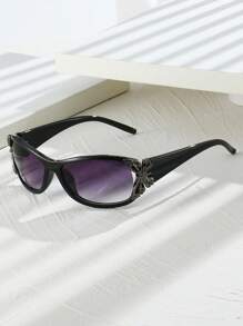 1 Stück unisex Schild Schmetterling modisch zweifarbige Y2K bunte Retro Straßenmode Modebrillen für Urlaub, Sommer Strand, Outdoor, Reisen - Verschiedenfarbig - Übersicht 6