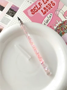 1 pieza Portaminas multicolor de arena movediza, minas HB irrompibles, lápices de pintura de 12 colores, bolígrafo creativo y duradero de alta tecnología, apropiado para escuela, oficina y regalo de regreso a clases