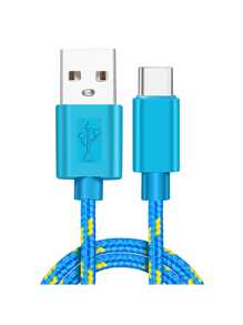 USB C 充电器线，蛇纹超长 C 型线 1m/2m/3m 数据同步类型线尼龙编织快速充电线适用于三星 Galaxy S23/S22/S21/S20/S10/S9/A21s/A12/A13/A22/A32/A41/A51/A50，适用于三星华为小米 HTC Android 等