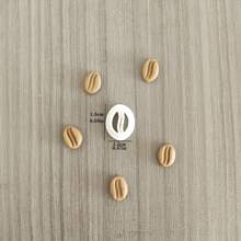 1pc/2pcs Handmade DIY Coffee Bean Silhouette Shape Soft Clay Mold Earrings Stud Jewelry Cutter - White - View 2