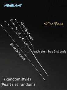 10颗迷你珍珠珠，白色，适用于新娘婚礼珍珠花束、派对装饰、珍珠串珠花环，适合DIY花环、新娘婚礼珍珠花束、家居派对装饰工艺品 - 白色 - 查看 5