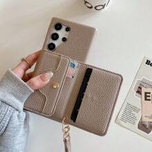 1 PC Luxury High-End PU Leather Wallet Case Compatible With Samsung Compatible With Galaxy S25 S24 S23 S21 S20 FE S20 Plus Note 20 Ultra A52 A53 A54 A16 A25 A36 A56 A73 A34 A03 A03S A12 A13 A14 A21 A21S A22 A23 A24 A32 A42 A71 5G Lanyard Compatible With Iphone 16 15 14 Plus 13 12 11 Pro Max Protective Shell For Pixel 9 8 7 6 Pro XL 8A 7A 6A Anti Fall Cover For Xiao Mi Redmi Note 13 Pro 14 13 12 11 Ultra Multi Functional Mirror Phone Case