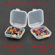 QIAO 5/10PCS 3.5*3.5*2cm Small Plastic Storage Box For Jewelry Beads Earring Jewelry Container Transparent Square Box Case Container - Multicolor - View 6