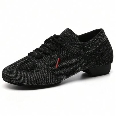 BlackDance Shoes For Women Salsa Jazz Shoes Girl Adult Modern Dance Shoes Soft Sole Breathable Professional Ballroom Practice Dancing Shoes