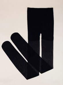 1pc Super Thin Skin-Friendly Breathable Women's Black Stockings For Dress, For Christmas Gift - Black - View 4