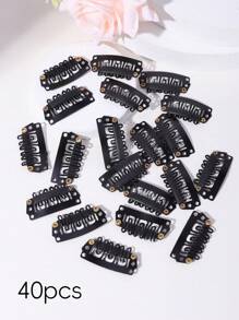 20/40/60pcs Dual-Use Hair Clips: Hair Chain Clips Or Hair Clips Claw Clips Hair Claws Hair Barrettes, Hair Accessories, Head Accessories, Hair Accessories For Women - Black - View 13