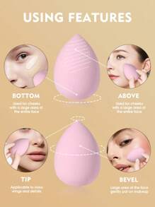 32PCS All-In-One Makeup Kit:25PCS Makeup Brush Set+2PCS Makeup Sponges+2PCS Triangle Powder Puffs+2PCS Mini Air Cushion Powder Puffs+1pc Makeup Brush Cleaning Tools.Gift Set For Women