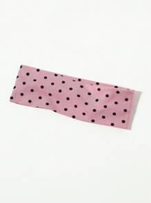 Women Bandana 1pc Women's Polka Dot Print Wide Elastic Headband, Makeup Washing Headband, Sports Headband For Beach, Holiday, Gift Hair Band Turban Headband Sweatband Fashion Hair Accessories, Hairband Fall Winter For Vacation Outfits Woman Elegant Scarf - Multicolor - View 8
