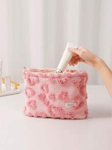1 件小袋钱包收纳袋化妆旅行袋储物袋小化妆包精致提花化妆包，便携且极具吸引力的储物袋，便携式护肤品和洗漱用品包，手提包，女士户外便携包，轻巧，外出必备！ - 彩色 - 查看 2