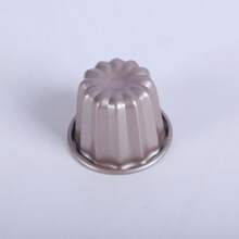 CHEF MADE 1pc 2.6inch Carbon Steel Nonstick Canele Cake Baking Mold, Frenchy Champagne Gold Oven Baked Cupcake Pan - Champagne - View 6