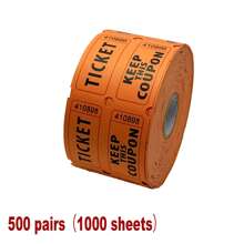 1 rollo de 1000 boletos de rifa en azul, verde y morado (múltiples opciones de color), rollo doble, boletos para eventos, entrada, recompensa de clase, recaudación de fondos y premios (500 pares), útiles escolares, de vuelta al colegio