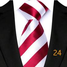 GOADAFOO Luxury 8CM Men Necktie Dark Red Color Solid Stripes Plaid Floral Ties For Man Groom Jacquard Woven Neck Tie For Business Wedding Party