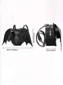Punk Lace Lolita Bag, damski plecak, nowatorski plecak w kształcie skrzydła nietoperza, gotycki portfel, bardzo odpowiedni na imprezy Lolita, wystawy komiksów, imprezy tematyczne, wydarzenia związane z modą uliczną, codzienne użytkowanie przez osoby lubiące styl gotycki lub mroczny