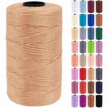1 毫米 X 275 码尼龙流苏饰边绳,彩色花边绳,适用于钩编、编织、捕梦网、珠宝制作、太阳帽、包、钱包、鞋子、靠垫、DIY 工艺品 - 彩色 - 查看 12