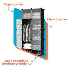 Closet Armable Ropero Zapatero Recamara Organización Rack Moderno Asthetic - Gris Claro - Ver 3