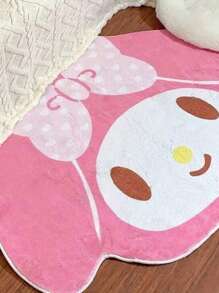 Sanrio Melody Hello Kitty Teppich, Schlafzimmer Teppich, Wohnzimmer Plüsch Weicher Niedlicher Teppich, Cartoon Heim Dekoration Familienmuster Teppich, rutschfeste Matte für Bürostuhl, Geschenke für Geburtstag, Abschluss, Schule, Reise, Reiseaccessoires, Heimessentials, Handtuch, Hautpflege