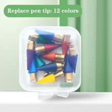 1 pieza Portaminas multicolor de arena movediza, minas HB irrompibles, lápices de pintura de 12 colores, bolígrafo creativo y duradero de alta tecnología, apropiado para escuela, oficina y regalo de regreso a clases