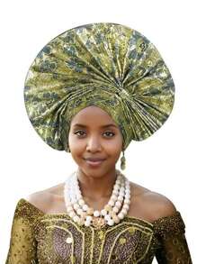 1 件蝴蝶与花卉印花涤纶波西米亚风头巾/头巾，适合所有季节 - A - 查看 11